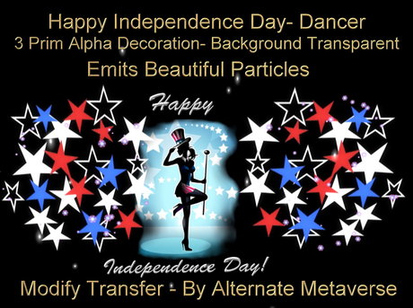 Second Life Marketplace - AMV Happy Independence Day Stars & Dancer